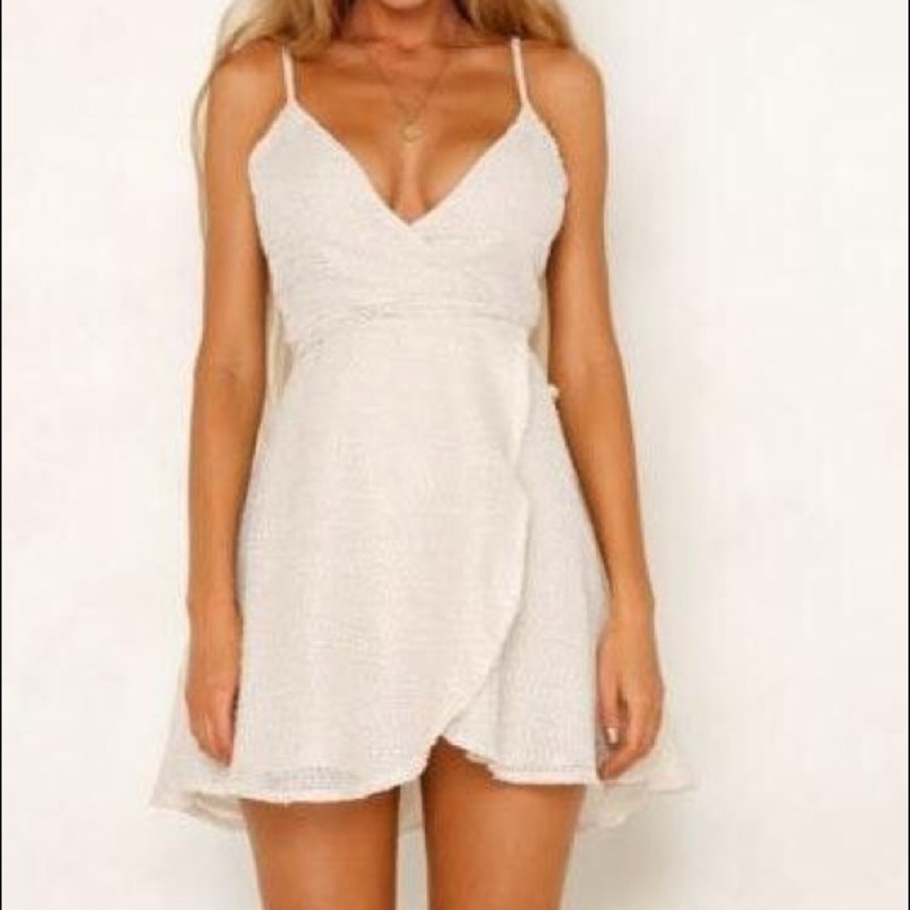 Hello molly tan wrap dress
